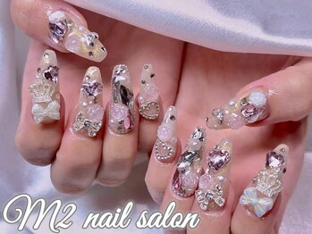 エムズ ネイルサロン(M2)/オーロラ姫ゴテ成人式ネイル