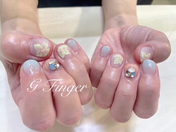 ジーフィンガー 大井町店(G Finger)/トロピカルなフラワーネイル♪