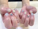 トロピカルなフラワーネイル♪