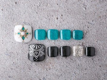 ジャミーラ(Jamila)/手描きアート+ワンカラー