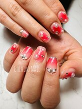 チヒロネイル/チーク＆グラデーションネイル