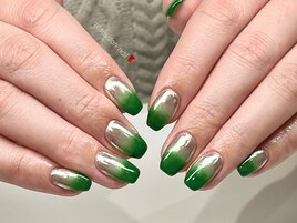 ミラーグラデーションネイル