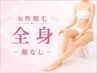 【痛みの少ないスピード美肌脱毛】女性全身1回(VIO含む)¥15400