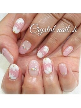 クリスタルネイル ゆめタウン博多店(CRYSTAL NAIL)/フラワーアートネイル