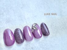 ルークネイル 恵比寿店(LUKE NAIL)/雪の結晶フラッシュネイル　冬