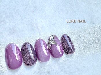 ルークネイル 恵比寿店(LUKE NAIL)/雪の結晶フラッシュネイル　冬