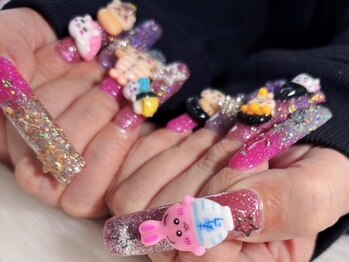 ネイルサロン ヴェルニ(NAIL SALON VERNIS)の写真/【画像持込OK】３Dパーツ対応可◎ショートネイル~スーパーロングネイルまで再現度の高い理想のデザインへ♪
