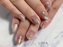 ネイルアトリエルカ(nail atelier LUCA)/W-434 ニュアンスインクチェック