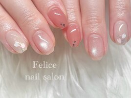 桜ホロ/シンプル/ピンク/上品