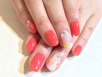 ネイルサロン ビアン(Nail Salon bian)/ワンカラー＋タイダイアート