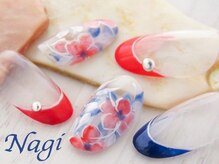 ネイルサロンナギ(Nail salon Nagi)の雰囲気（ほんのりフラワーアートと相性の良いフレンチデザイン）