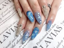 プロフェッショナル ネイルサロン ラヴィアス(LAVIAS)/スカルプ☆ワンカラ-＋アート2本