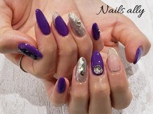 ネイルズアリー 立川店(Nails ally)/クリアフレンチ×秋ネイル×秋冬