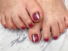 ネイルアトリエルカ(nail atelier LUCA)/W-961 秋色ピンクフットネイル