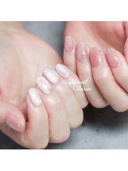 たゆ ネイル(たゆnail)/ほんのりピンクマグネットネイル