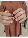 ブラウンニュアンスネイル