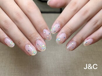 ジェーアンドシー 吉祥寺(J&C)/ラメグラ+ラインストーン