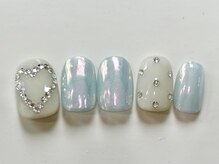 ネイルメゾン 天神店(NAIL MAISON)/ミラーハートストーン¥9000