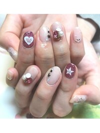 ～ポイントグリッターネイル～