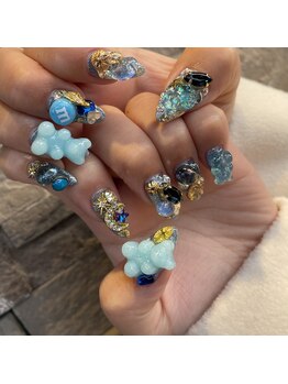 レイネイル アンド レイアイ 長嶺店(RAY NAIL & ray eye)/ありったけブルー