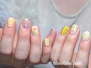 ニュアンス花ネイル