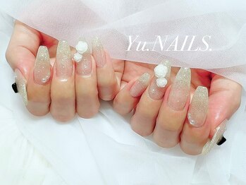 ユーネイルズ 恵比寿(Yu.NAILS.)/韓国ネイル◎バラ&リボン