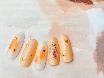 ネイルサロン&スクール ジーナ(GINA)/オレンジ×ニュアンス