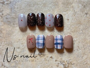 エヌズネイル 三鷹駅前北口店(n’s nail)/秋冬ガーリー 定額7500
