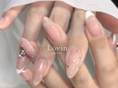 キラキラフレンチネイル