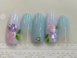 紫陽花ネイル★NEWサンプル