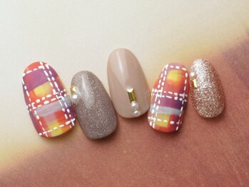 スターネイル プラス 本町店(Star Nail plus)/ふんわりマットチェックart