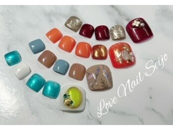 ラブネイル 成城店(Love Nail)/デザイン込みフットジェルネイル