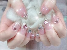 ハッピービューティー(Happy Beauty)/シルバーラメ＆ハートストーン