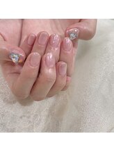 ラビーネイルズ 小倉魚町(Lovvy nails)/パウダーネイルwith ハート*