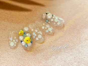 ネイルアンドアイラッシュ ボネール 銀座店(lash Bounail)/11980円 3D キャラクター クリア