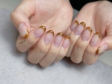 エレガネイル(elega nail)/ミラーライン*フレンチネイル