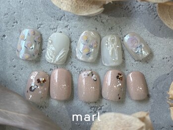 マール 甲子園店(marl)の写真/最旬お洒落ネイルが叶う!高技術&モチの良さ◎毎月新作デザイン更新!【定額¥7150/持ち込みfree art¥8800】