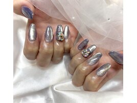 春/ラメグラデーション/Vカット