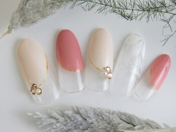 シューズネイルプロデュース/フラワーレースフレンチ