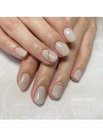 ワンカラー×ミラーネイル