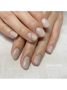 アイミーモア 国立店(aimer more)/ワンカラー×ミラーネイル