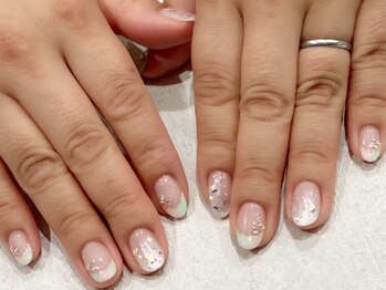 ネイルズアリー 立川店(Nails ally)/フレンチ×タイダイ×グラデ×春