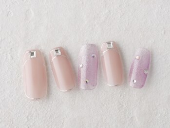 サンミーゴネイル 神戸店(Sunmego Nail)/マグネットラインフレンチネイル