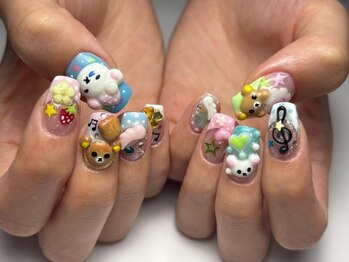 チョビッツ(chobits)の写真/<フィルイン導入店>爪のダメージが気になる方にもおすすめ◎派手パーツや3Dで盛って可愛く♪[痛ネイル]