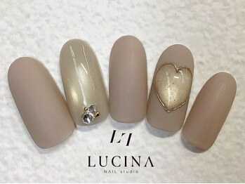 ネイルスタジオ ルキナ(LUCINA)/c-475 ぷっくりハートネイル