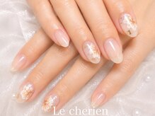 ルシェリア(Le cherien)の雰囲気（マグネットジェル/フレンチ/ワンカラー/フィルイン）
