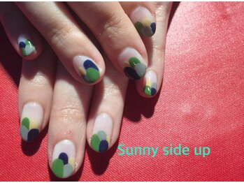 サニーサイドアップ ネイル(Sunny SideUp nail)/スモーキーカラーアート■