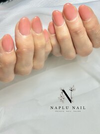 ナチュラル　透け感ワンカラー