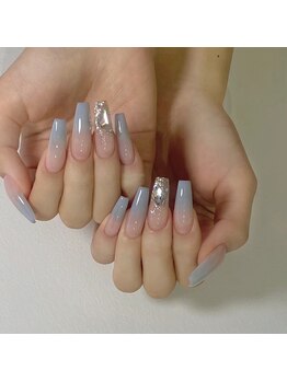 バイムーンサロン(By Moon Salon)/sns人気水色ネイル