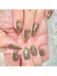 キラキラネイル/シンプル/ミラー